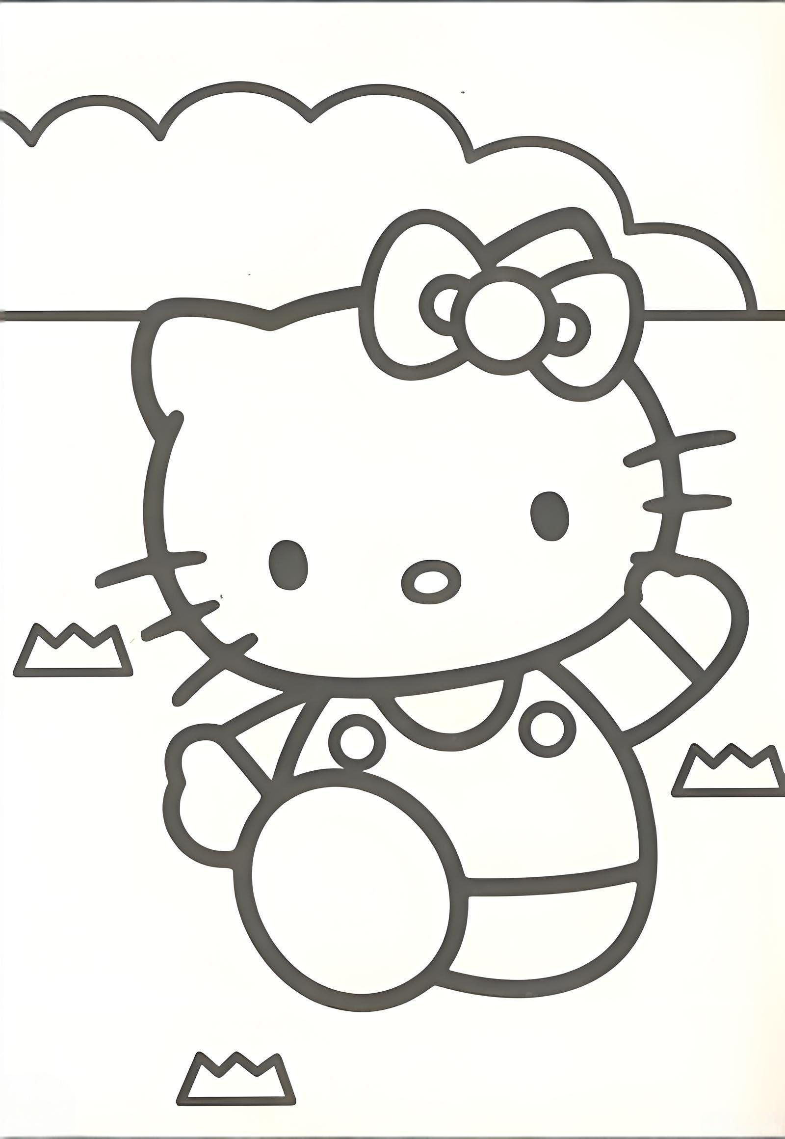 hello kitty christmas coloring pages - free coloring pages for kids