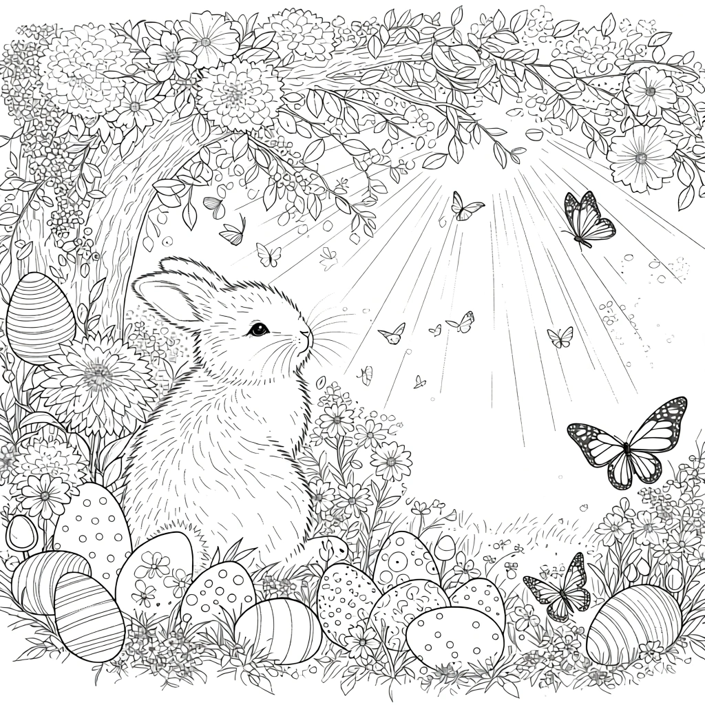 free printable easter coloring pages - adult coloring books