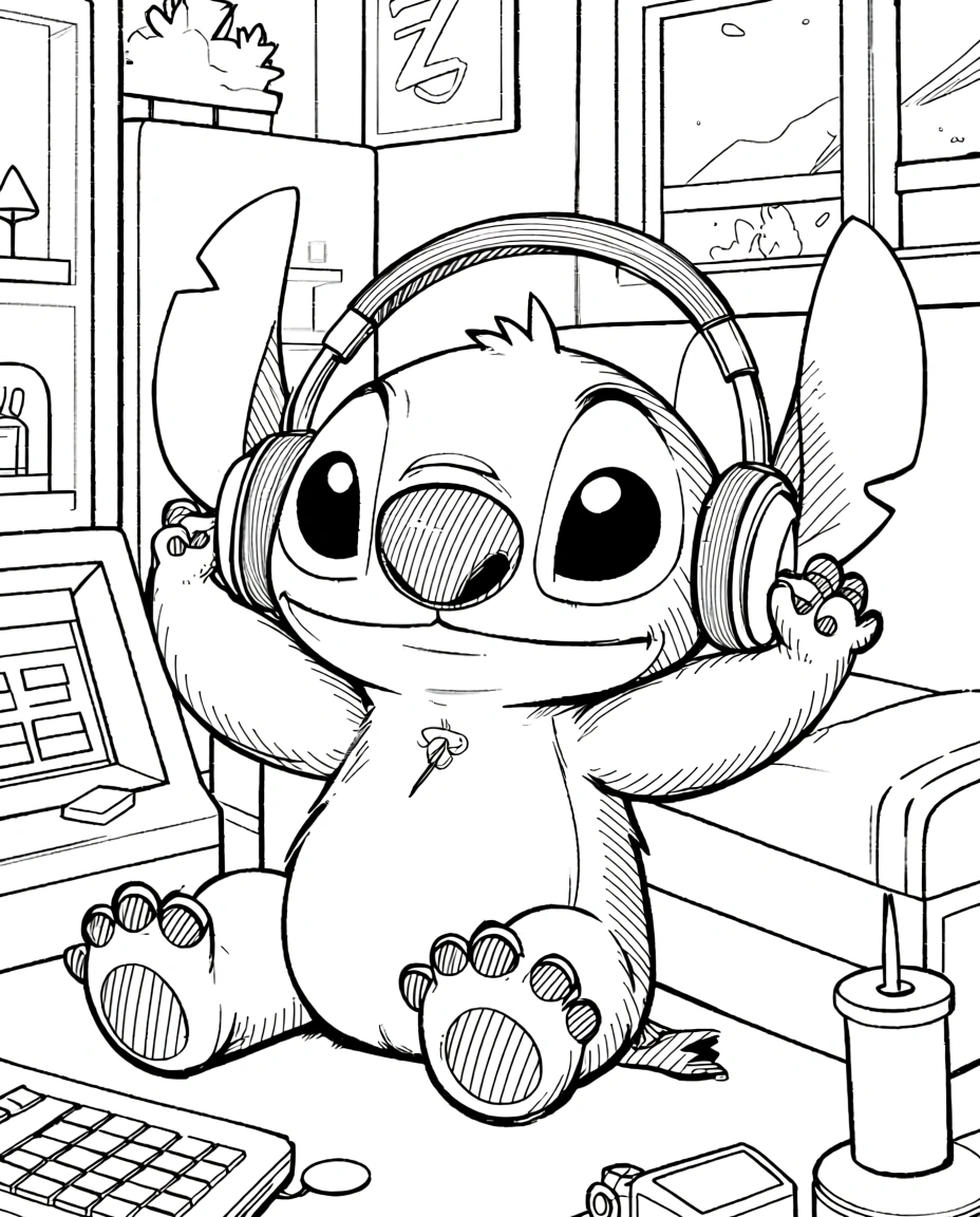 lilo and stitch coloring pages - printable coloring pages