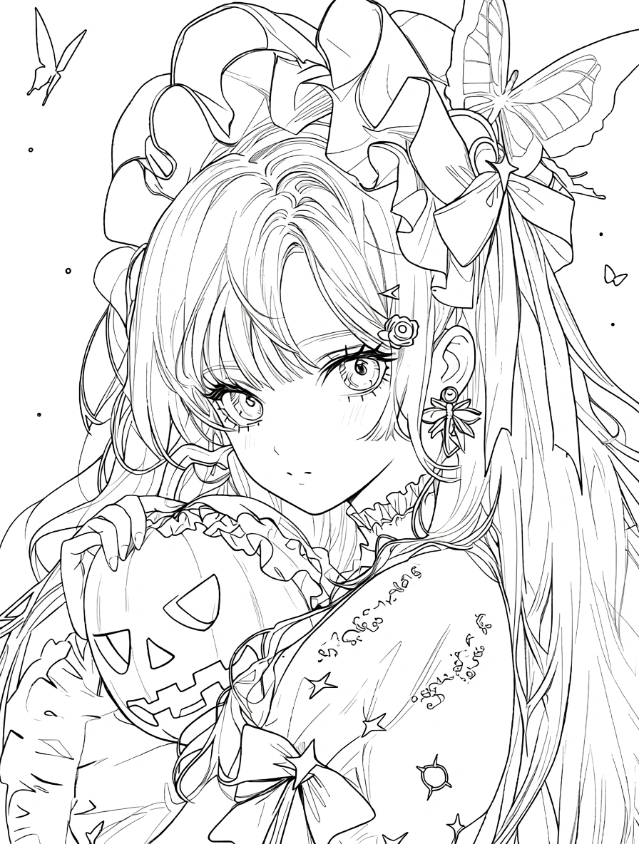 halloween coloring page - cute coloring pages