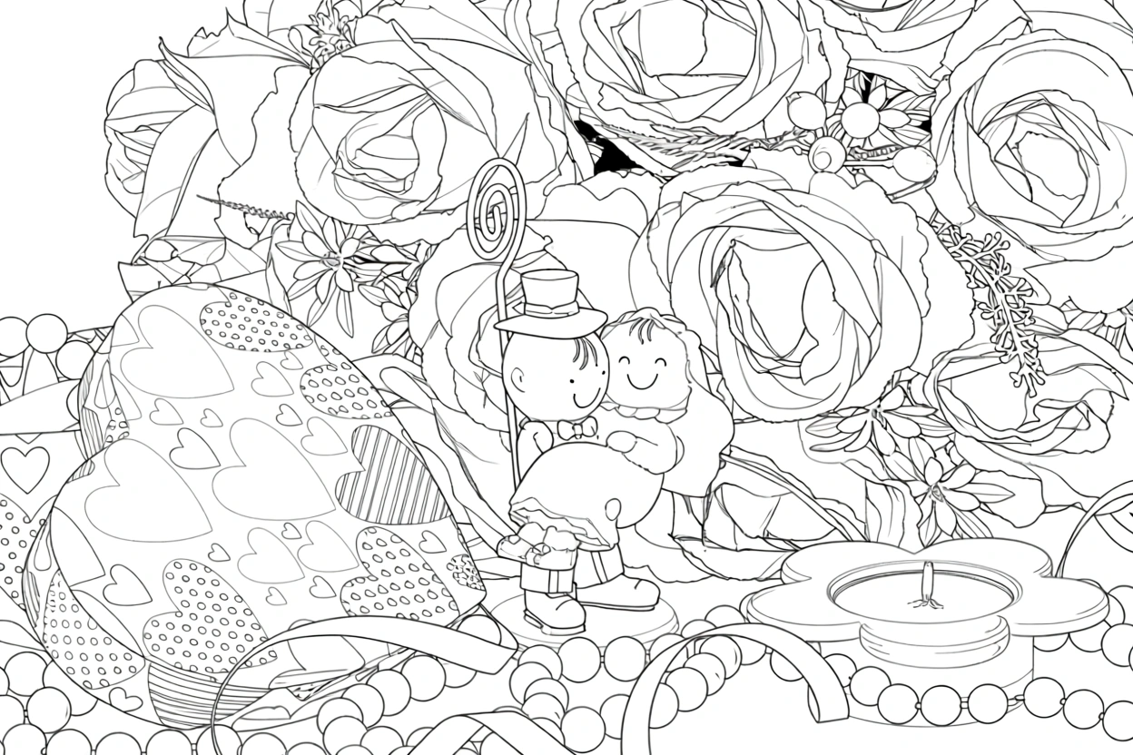 valentine's day color pages - coloring pages for adults