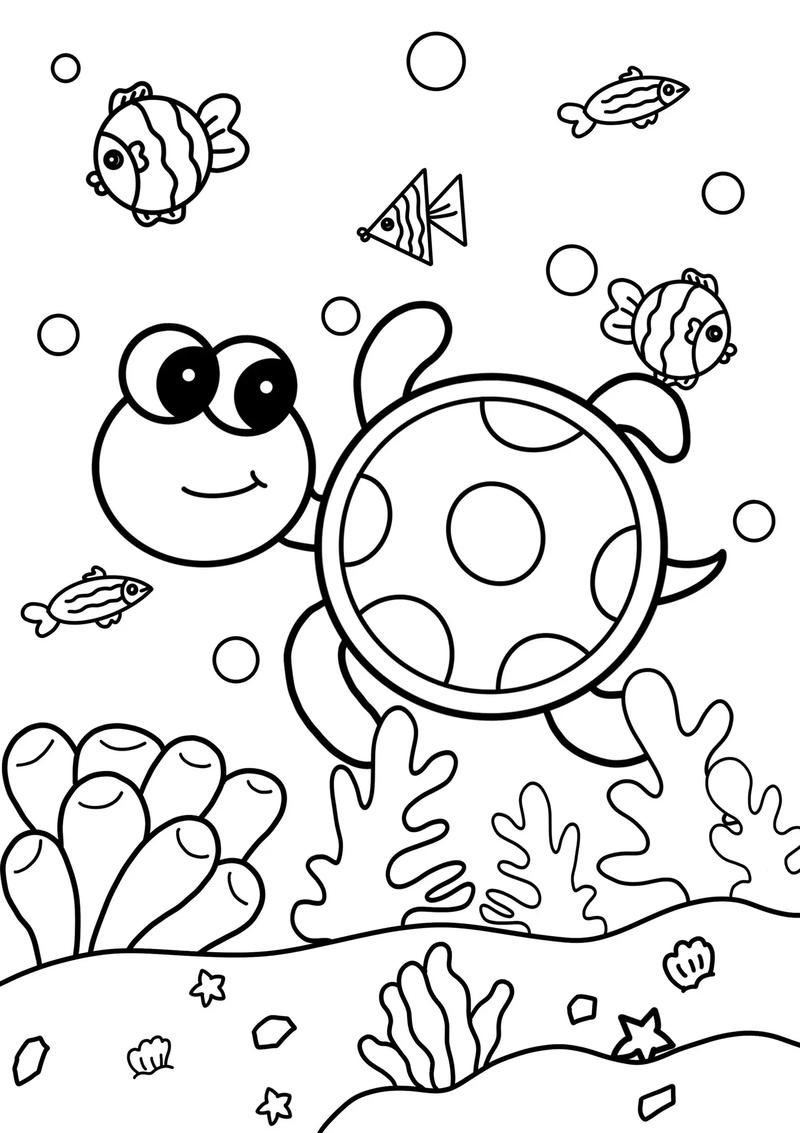 sea turtle coloring page - coloring book
