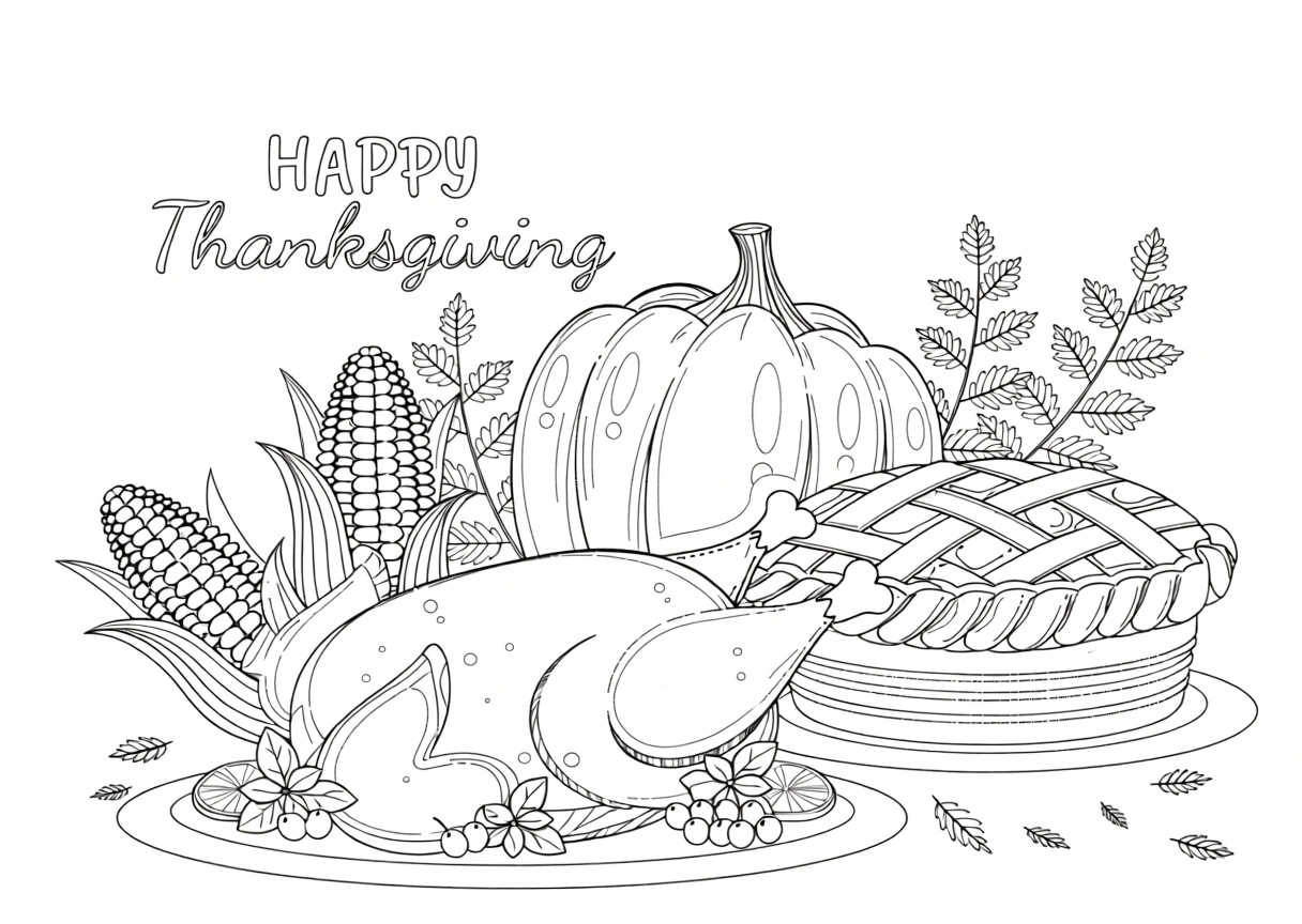 thanksgiving coloring page - free printable coloring pages