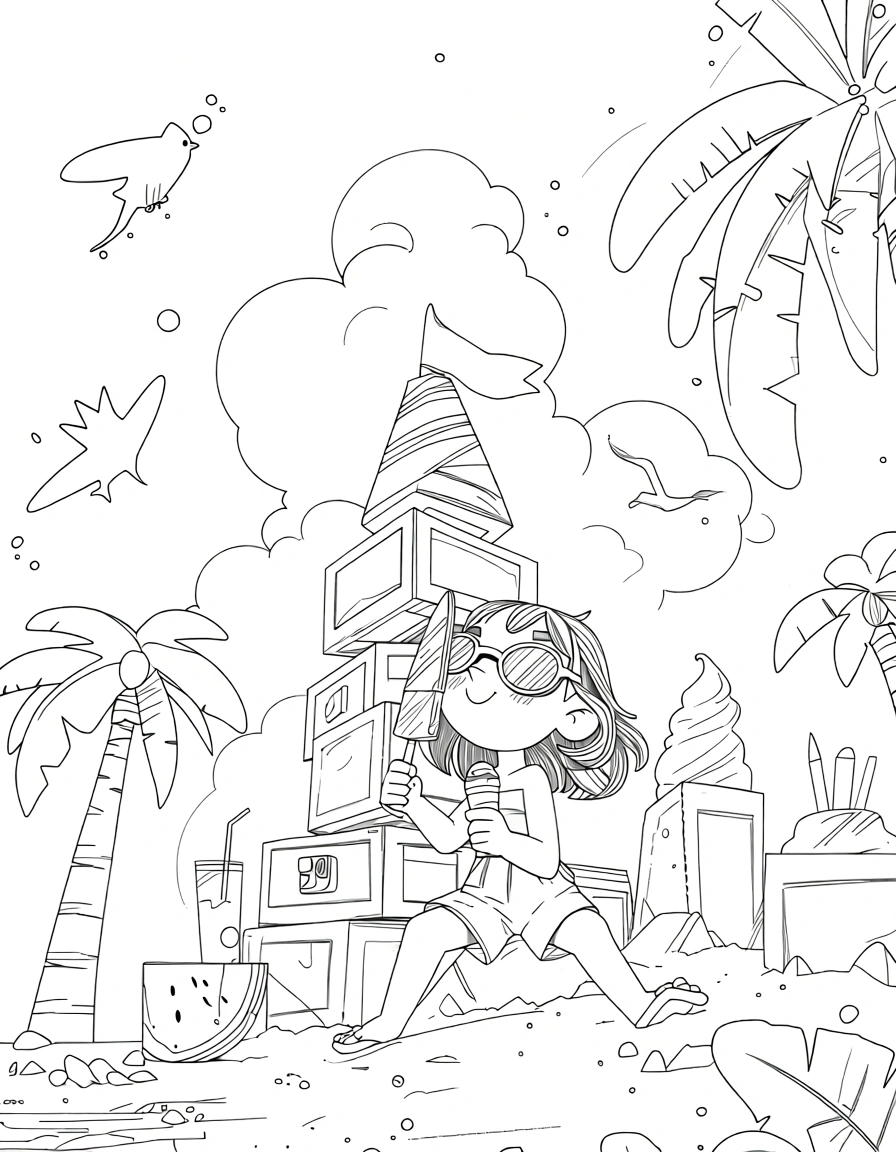 free printable coloring pages summer - coloring book