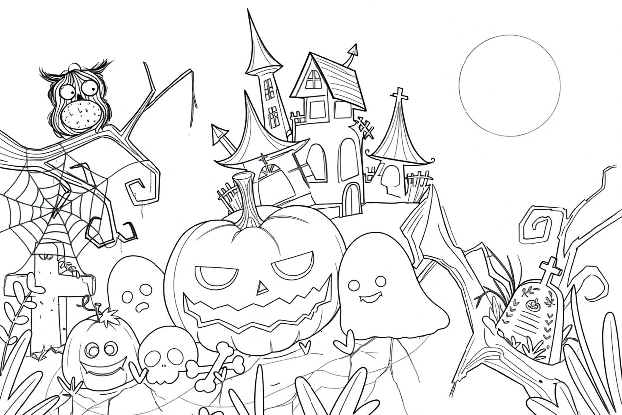 free printable coloring pages halloween - adult coloring books