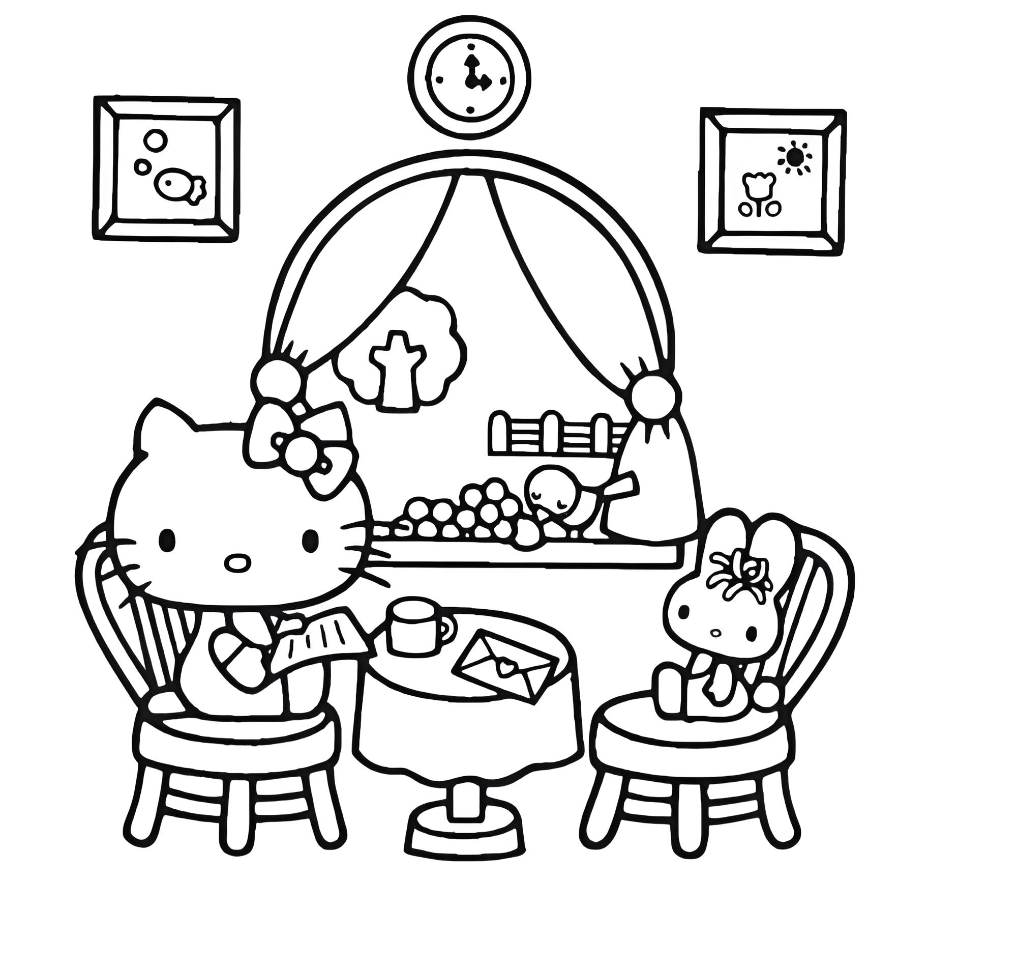 coloring page hello kitty - coloring pages for adults