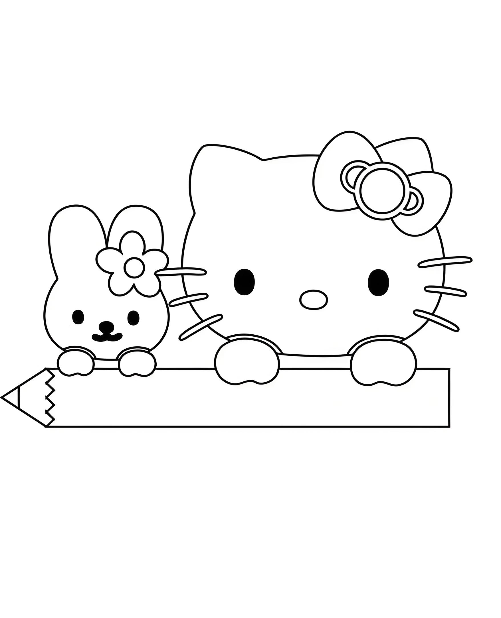 cute hello kitty coloring pages - coloring page