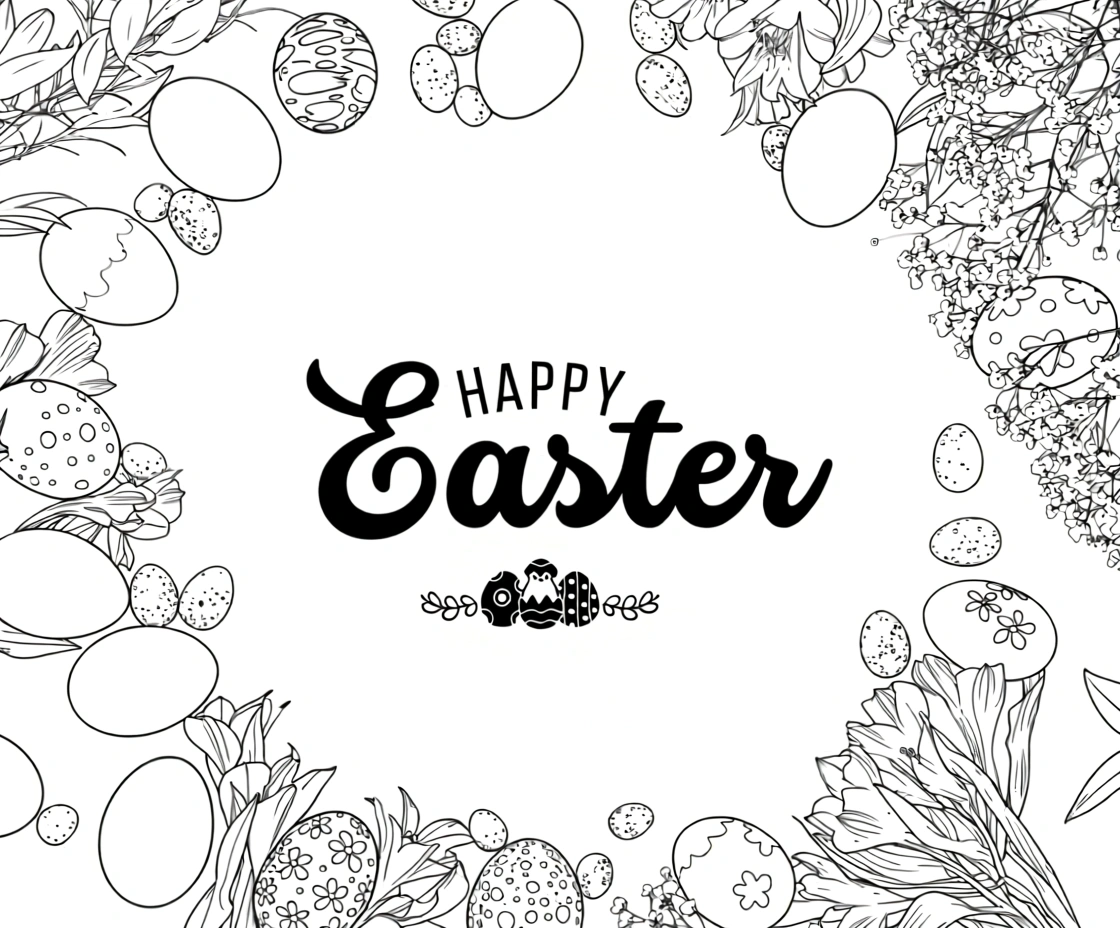 easter egg color page - free coloring pages