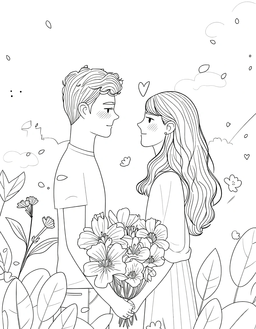 valentine's day coloring pages - adult coloring pages