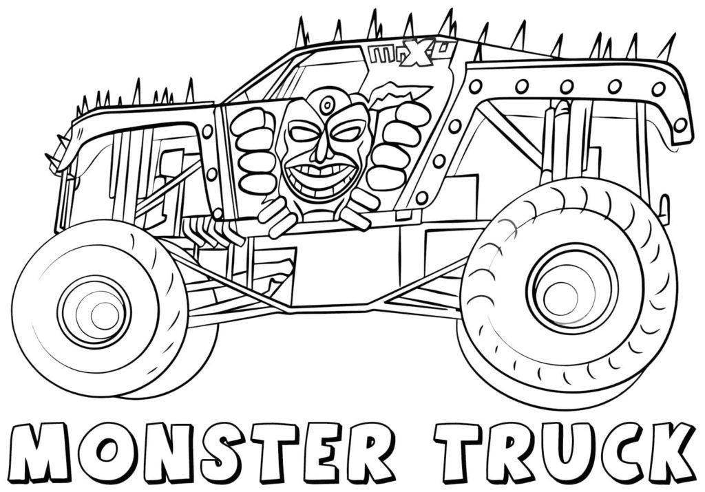 monster trucks coloring pages - adult coloring pages