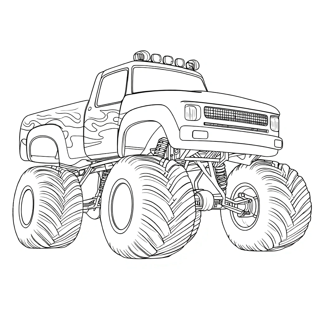 monster truck coloring page - coloring pages free