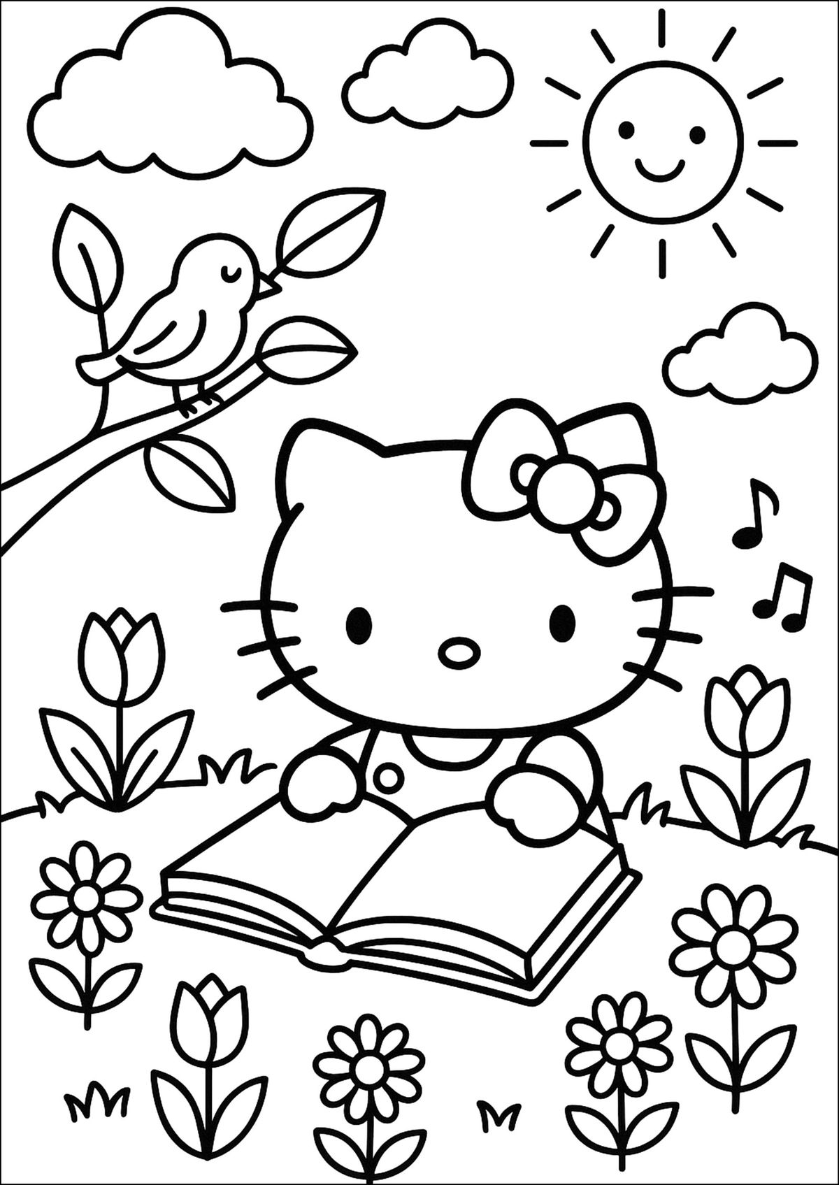 coloring pages hello kitty - coloring page for kids