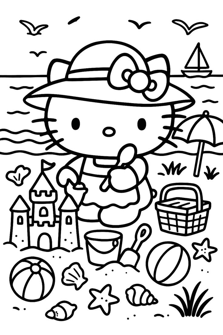 hello kitty and friends coloring pages - coloring page for kids