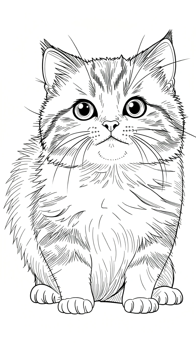 cat coloring page - cute coloring pages