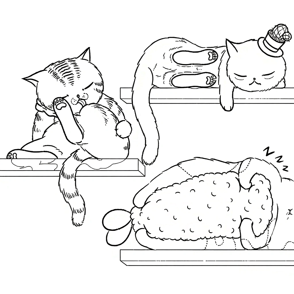 cat coloring pages - coloring book