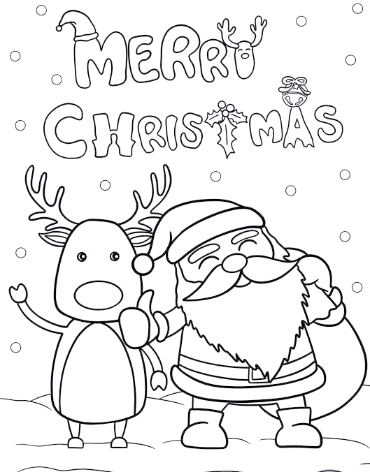 christmas coloring page - coloring book