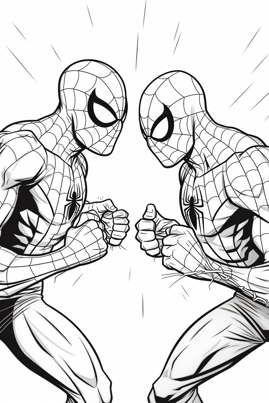 spiderman color page - adult coloring pages