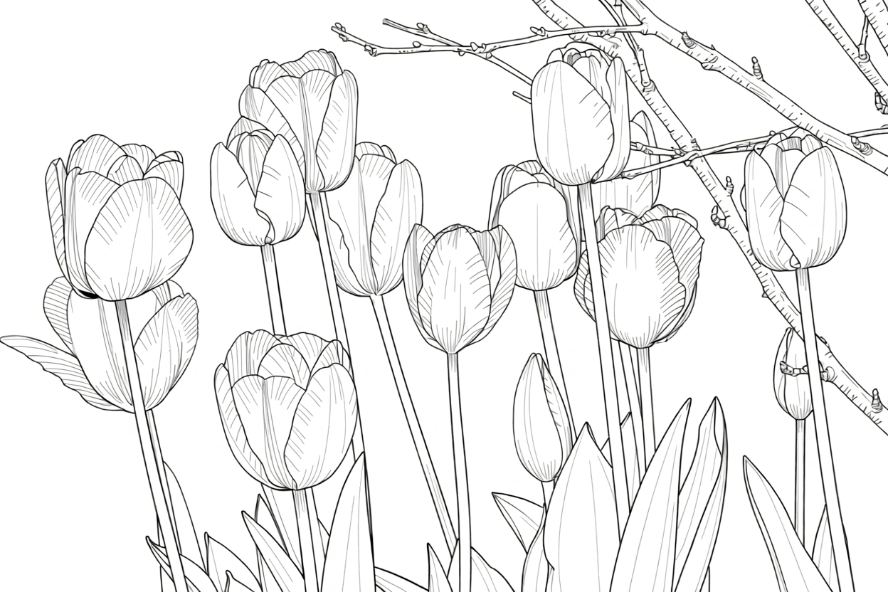 coloring page of a flower - coloring books
