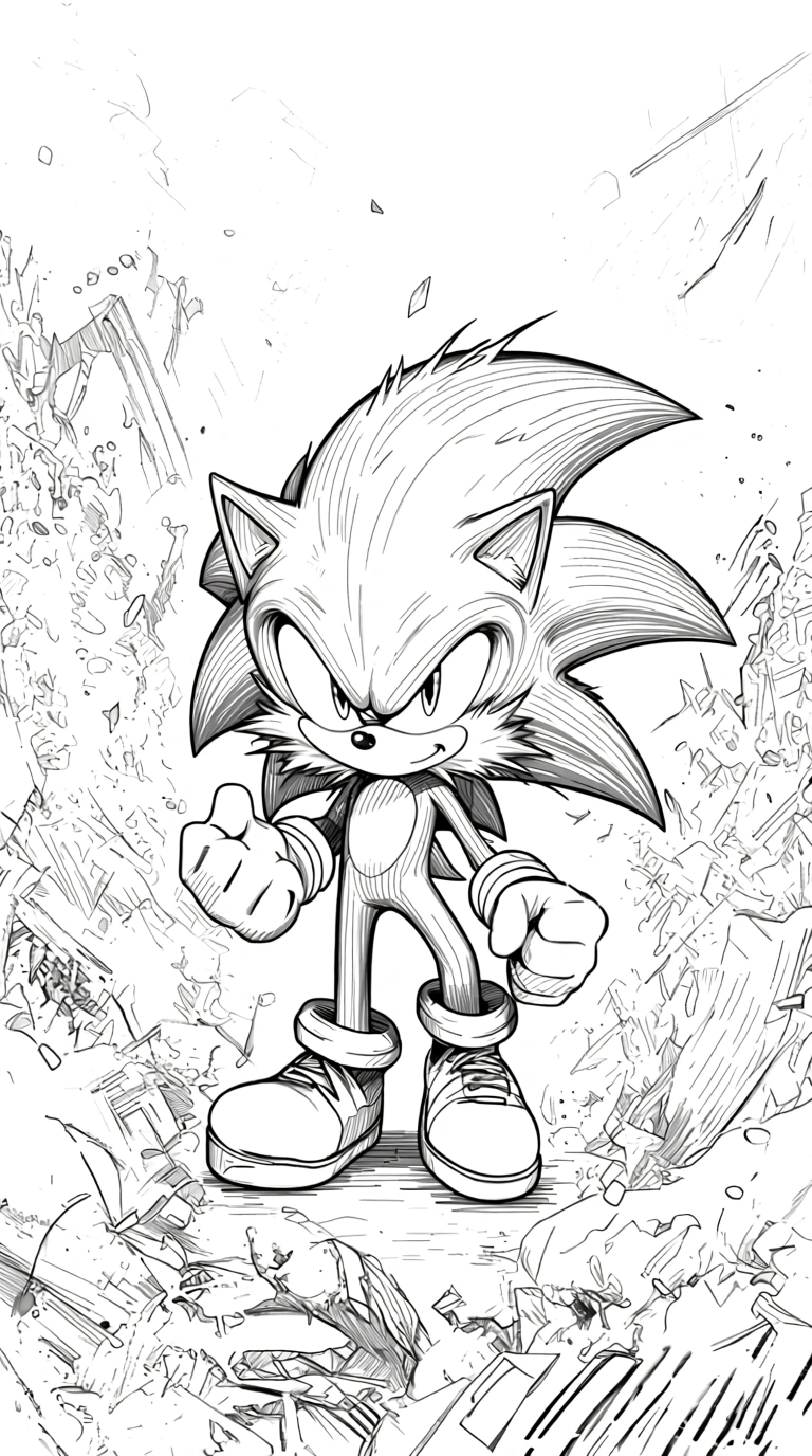 sonic coloring pages - adult coloring pages