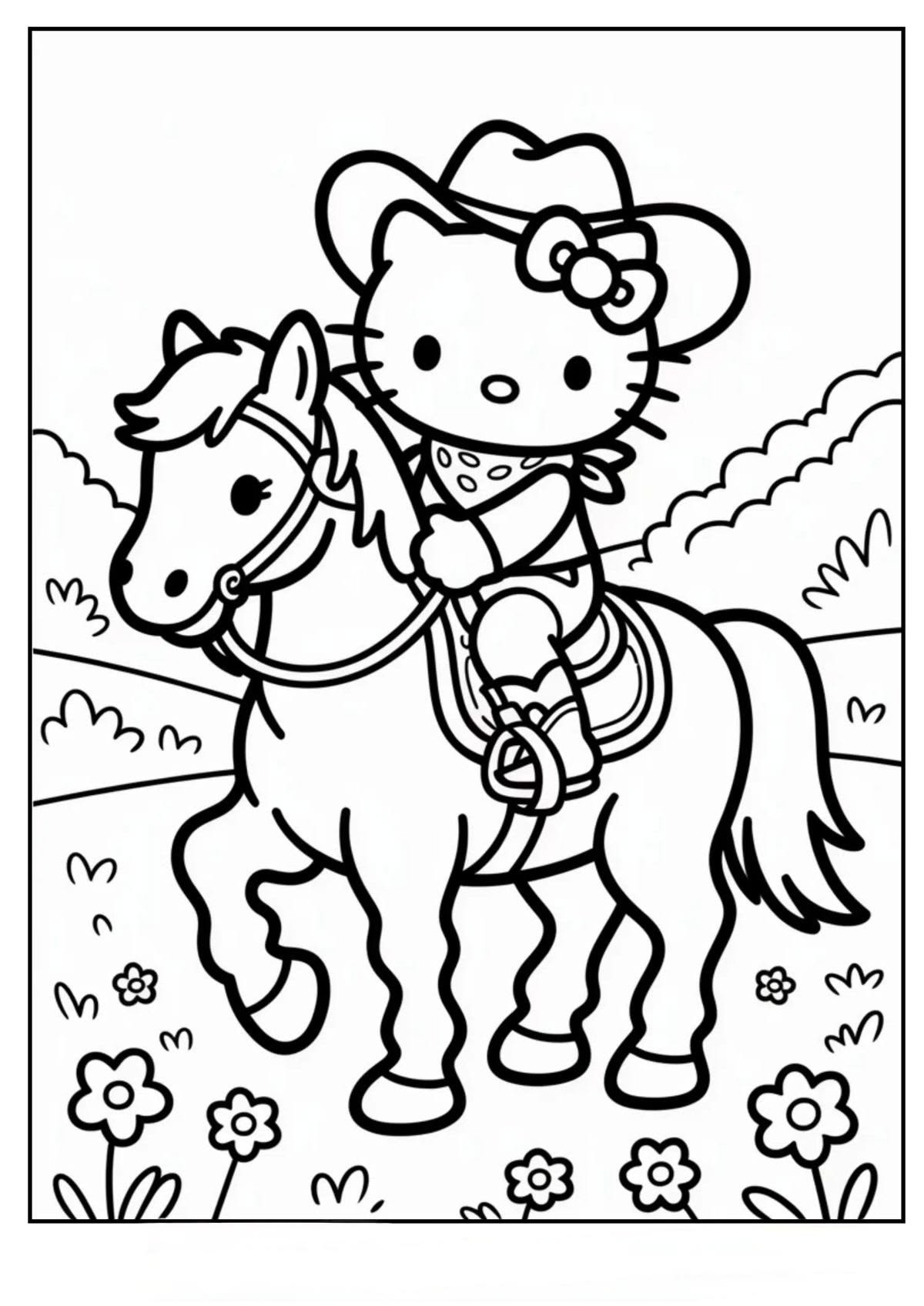 hello kitty free coloring pages - coloring page for kids